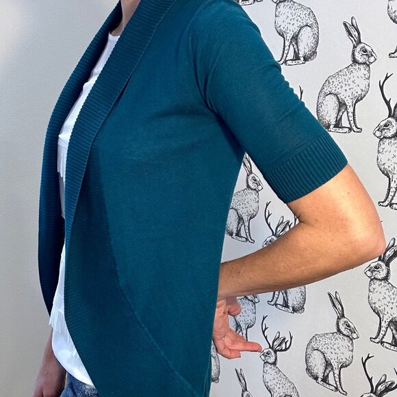 Women's Express Shawl Collar 3/4 Sleeve Sweater Cardigan Sz XS/S - Picture 2 of 5